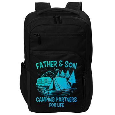 Father And Son Camping Partners For Life Gift Impact Tech Backpack