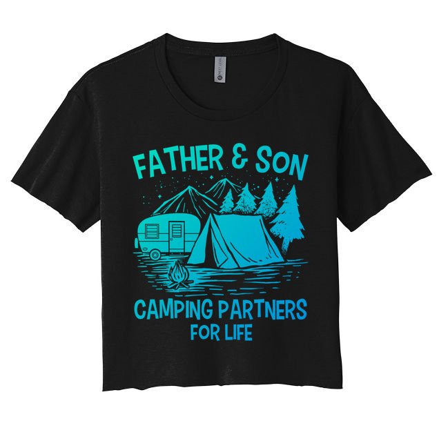 Father And Son Camping Partners For Life Gift Crop Top