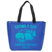 Father And Son Camping Partners For Life Gift Zip Tote Bag