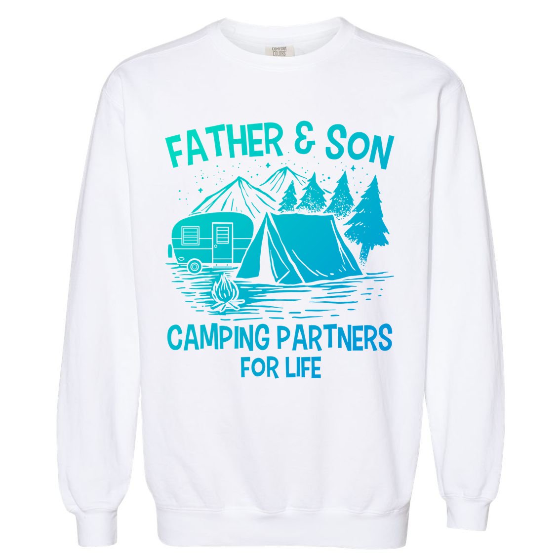 Father And Son Camping Partners For Life Gift Garment-Dyed Sweatshirt