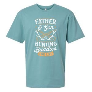 Father And Son Hunting Buddies For Life Gift Sueded Cloud Jersey T-Shirt