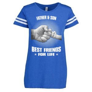 Father And Son Best Friends For Life Funny Happy Fathers Day Gift Enza Ladies Jersey Football T-Shirt