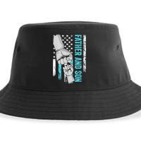 Father And Son American Flag Matching Fathers Day Father Son Sustainable Bucket Hat