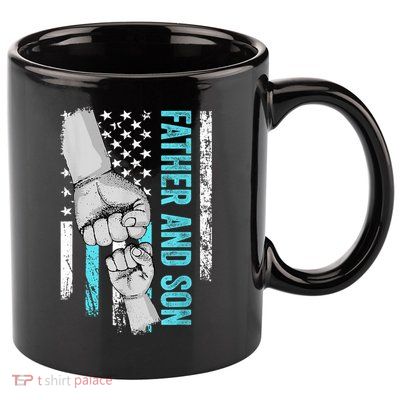 Father And Son American Flag Matching Fathers Day Father Son 11oz C Handle Ceramic Mug