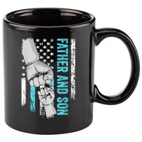 Father And Son American Flag Matching Fathers Day Father Son 11oz C Handle Ceramic Mug