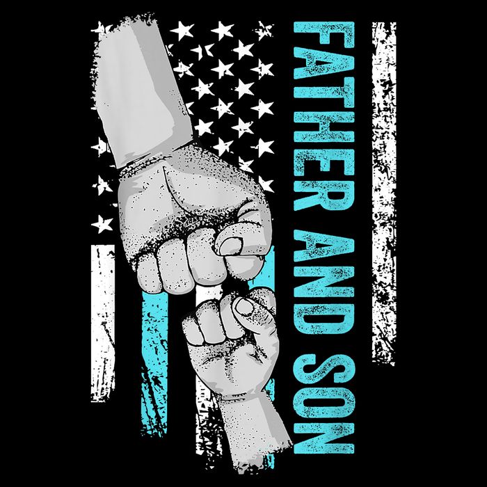 Father And Son American Flag Matching Fathers Day Father Son 16 in Basic Backpack