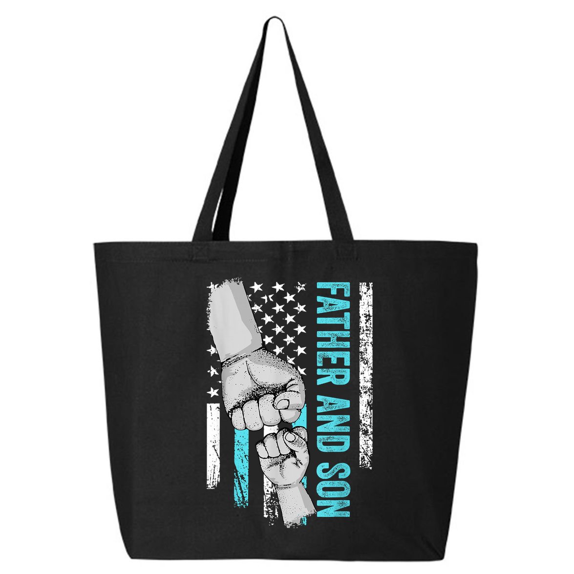 Father And Son American Flag Matching Fathers Day Father Son 25L Jumbo Tote