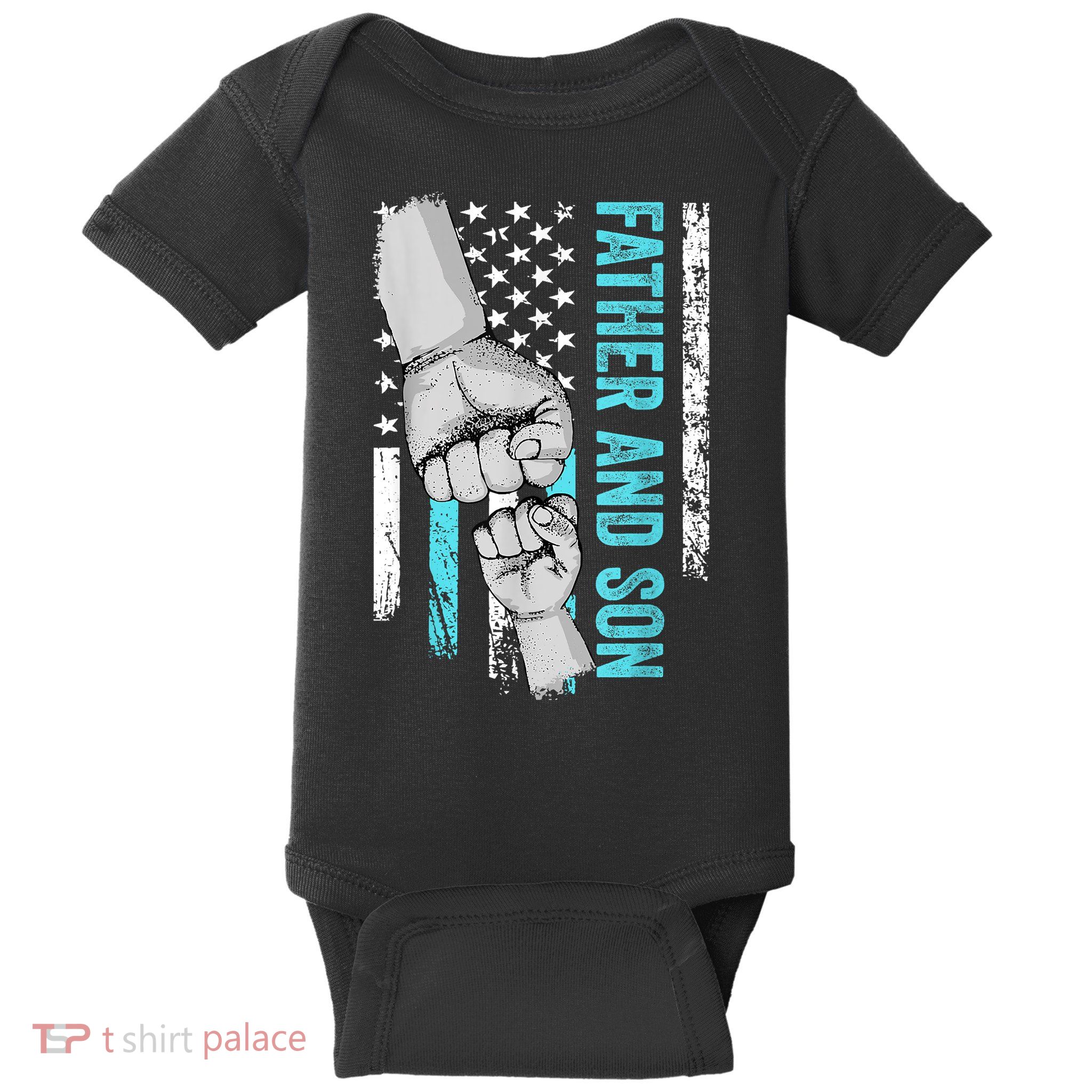 Father And Son American Flag Matching Fathers Day Father Son Baby Bodysuit