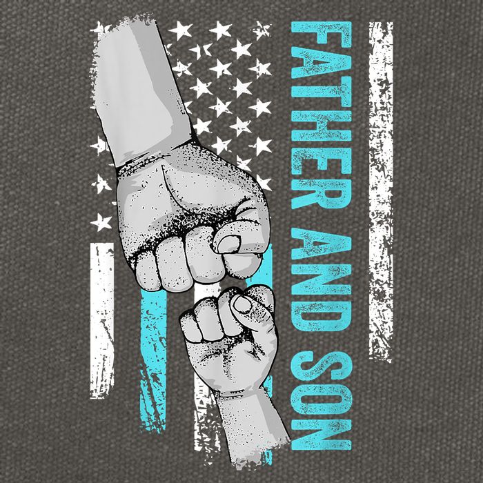 Father And Son American Flag Matching Fathers Day Father Son Cotton Canvas Backpack