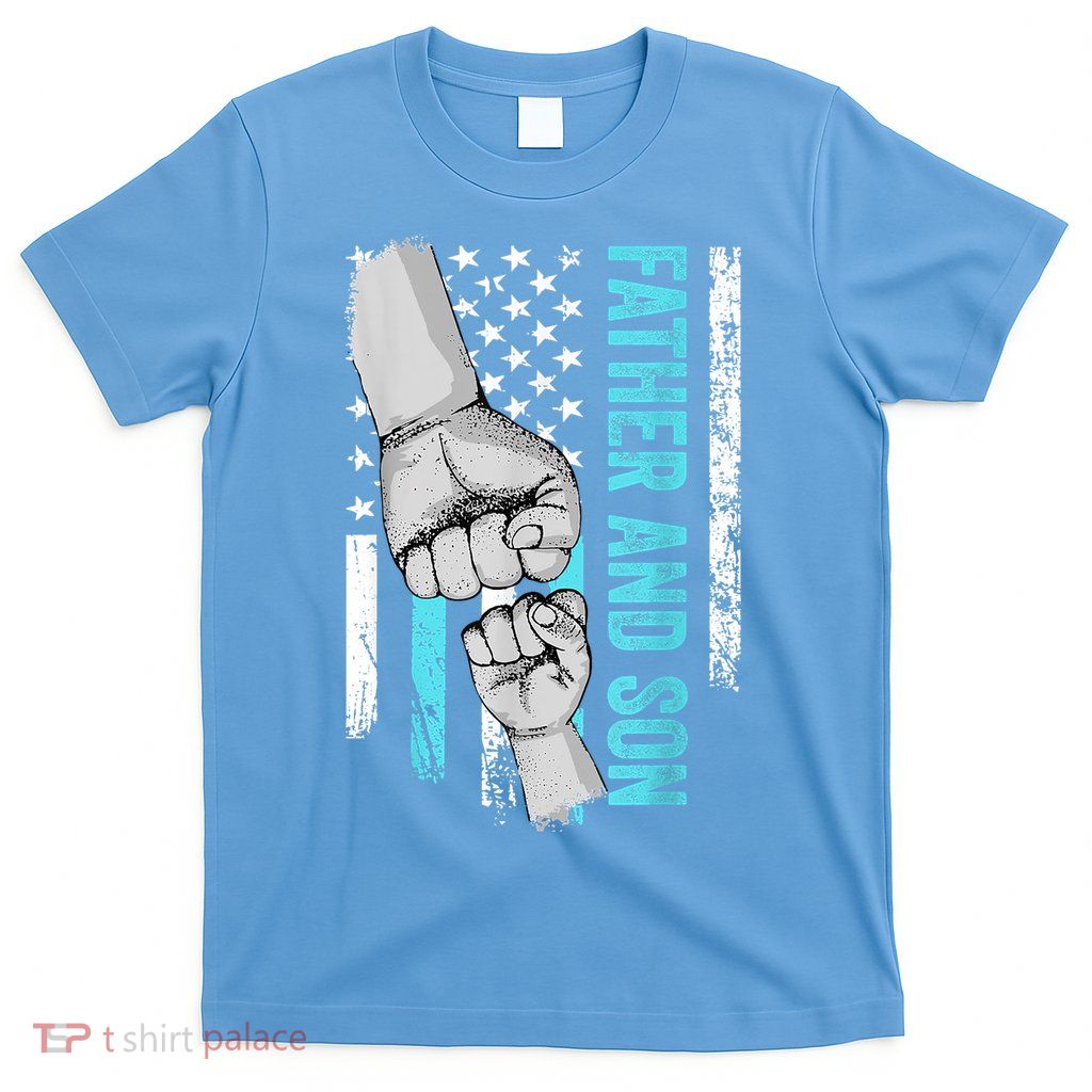 Father And Son American Flag Matching Fathers Day Father Son T-Shirt