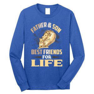 Father And Son Best Friends For Life Lion Matching Cool Gift Long Sleeve Shirt