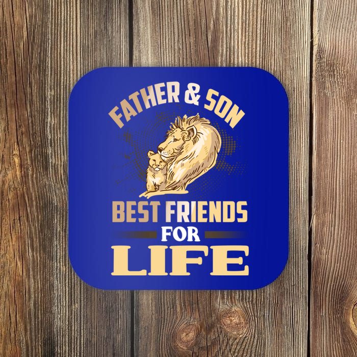 Father And Son Best Friends For Life Lion Matching Cool Gift Coaster