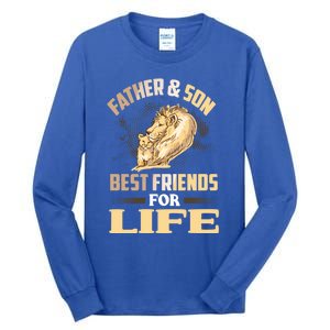 Father And Son Best Friends For Life Lion Matching Cool Gift Tall Long Sleeve T-Shirt