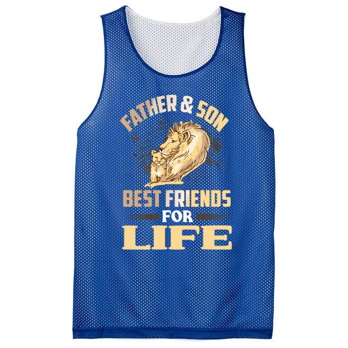 Father And Son Best Friends For Life Lion Matching Cool Gift Mesh Reversible Basketball Jersey Tank