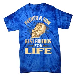 Father And Son Best Friends For Life Lion Matching Cool Gift Tie-Dye T-Shirt