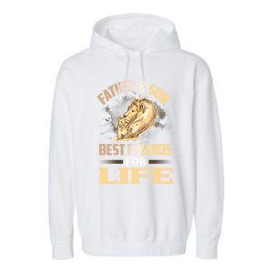 Father And Son Best Friends For Life Lion Matching Cool Gift Garment-Dyed Fleece Hoodie