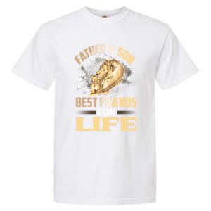 Father And Son Best Friends For Life Lion Matching Cool Gift Garment-Dyed Heavyweight T-Shirt