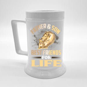 Father And Son Best Friends For Life Lion Matching Cool Gift Beer Stein