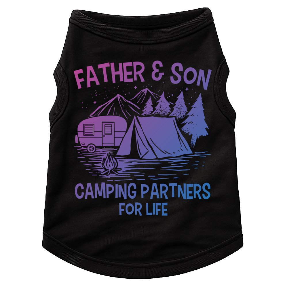 Father And Son Camping Partners For Life Gift Doggie Tank