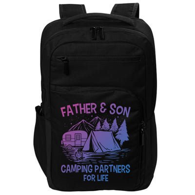 Father And Son Camping Partners For Life Gift Impact Tech Backpack