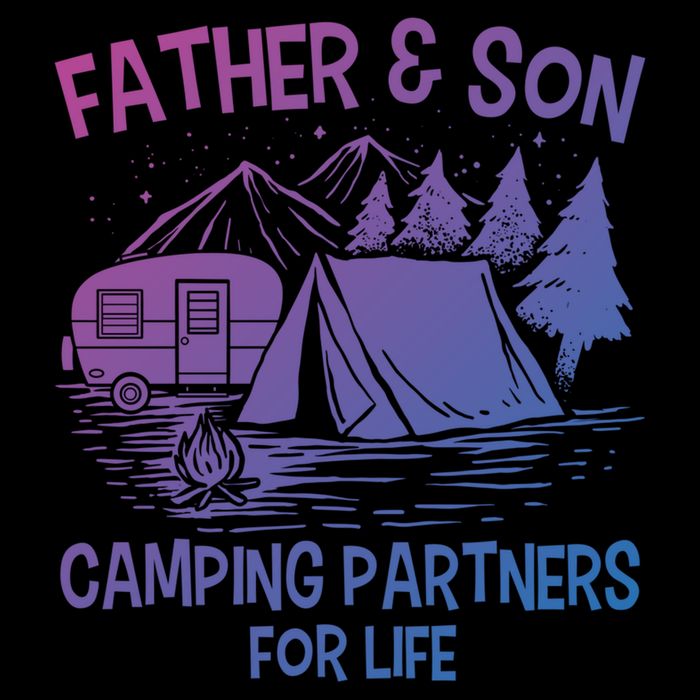 Father And Son Camping Partners For Life Gift Impact Tech Backpack