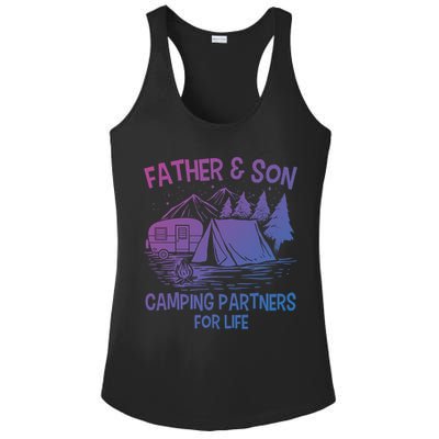 Father And Son Camping Partners For Life Gift Ladies PosiCharge Competitor Racerback Tank