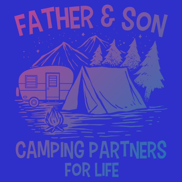 Father And Son Camping Partners For Life Gift Zip Tote Bag