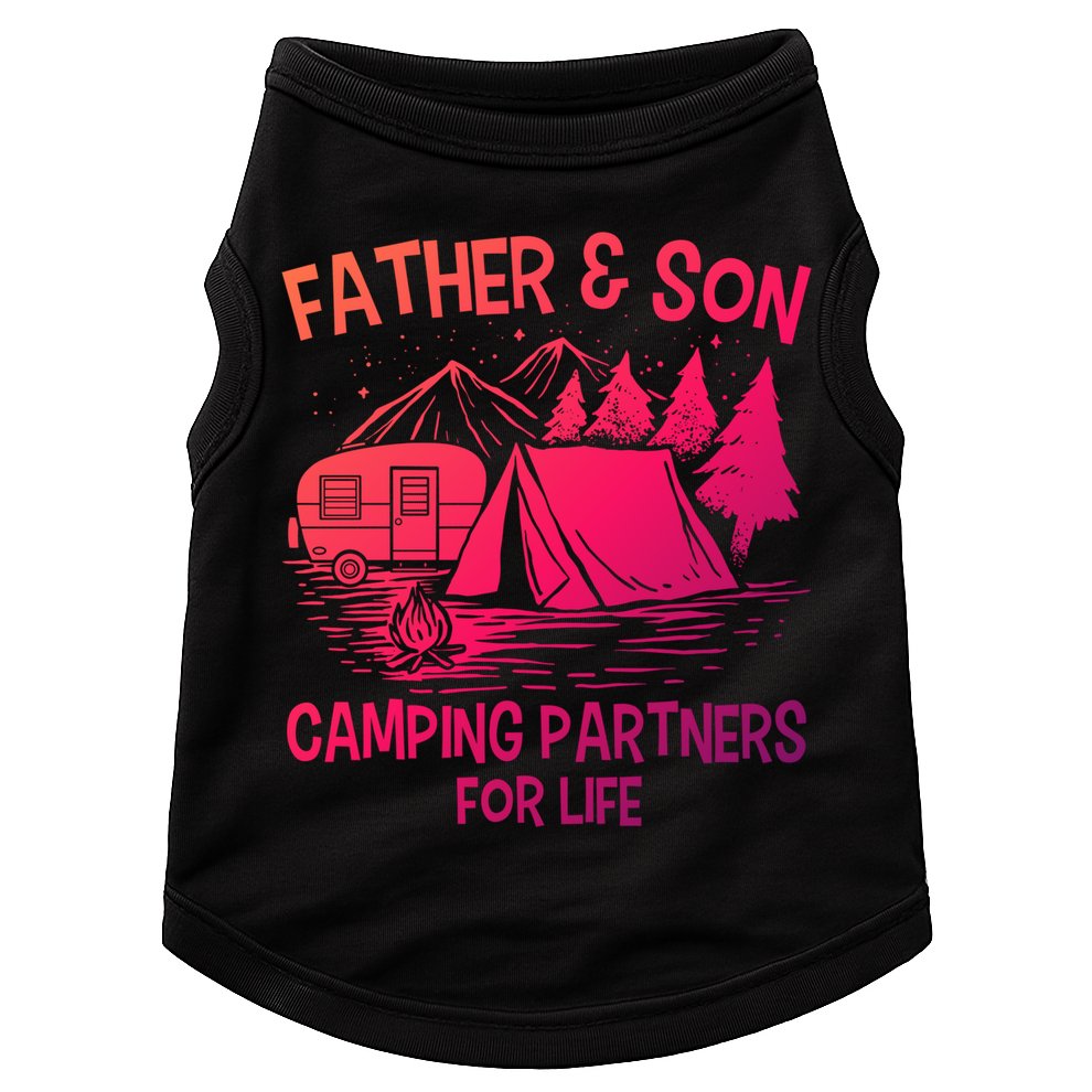 Father And Son Camping Partners For Life Gift Doggie Tank