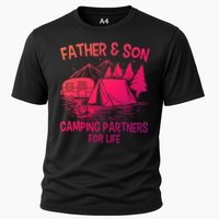 Father And Son Camping Partners For Life Gift Cooling Performance Crew T-Shirt