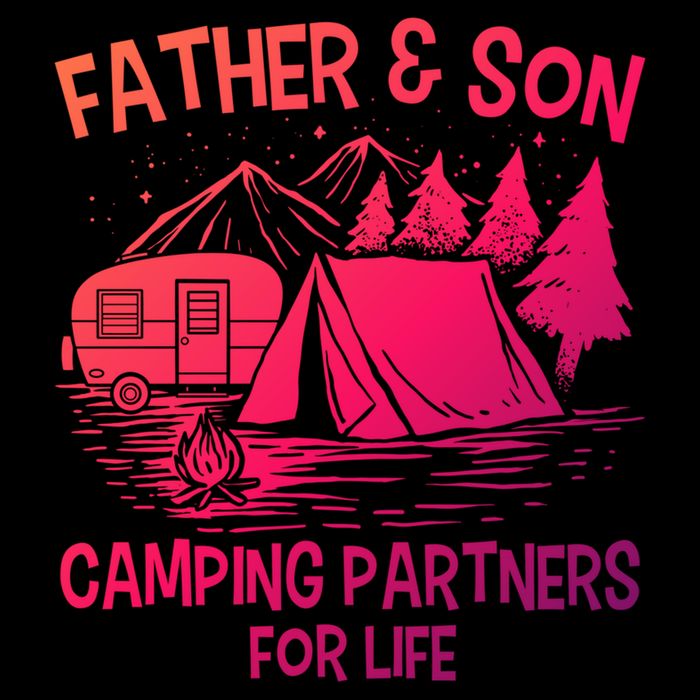 Father And Son Camping Partners For Life Gift Cooling Performance Crew T-Shirt