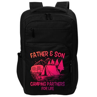 Father And Son Camping Partners For Life Gift Impact Tech Backpack