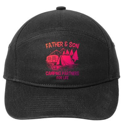 Father And Son Camping Partners For Life Gift 7-Panel Snapback Hat