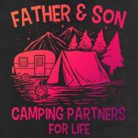 Father And Son Camping Partners For Life Gift Adult Drive Performance Visor