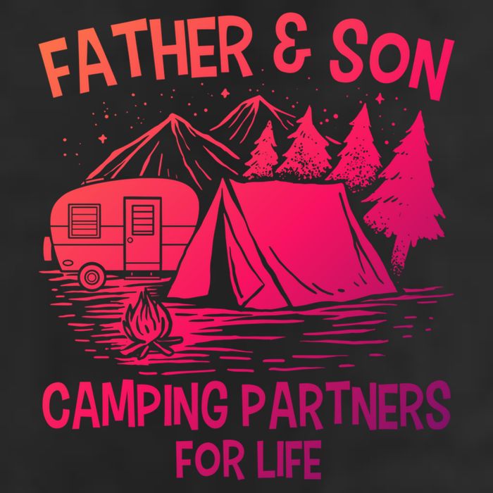 Father And Son Camping Partners For Life Gift Adult Drive Performance Visor