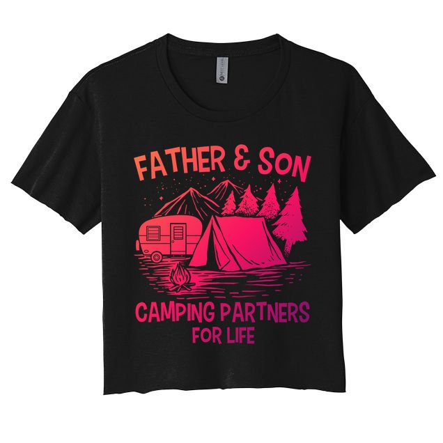 Father And Son Camping Partners For Life Gift Crop Top
