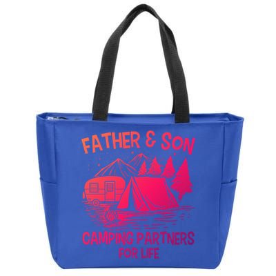 Father And Son Camping Partners For Life Gift Zip Tote Bag