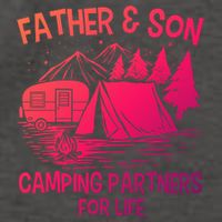 Father And Son Camping Partners For Life Gift Vector Backpack