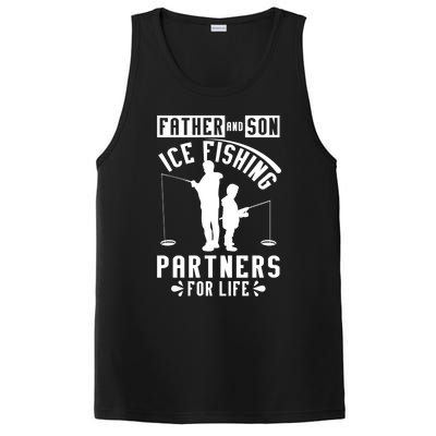 Father And Son Ice Fishing Partners For Life Funny Gift PosiCharge Competitor Tank