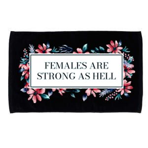 Females Are Strong As Hell Feminist Gender Equality Gift Microfiber Hand Towel