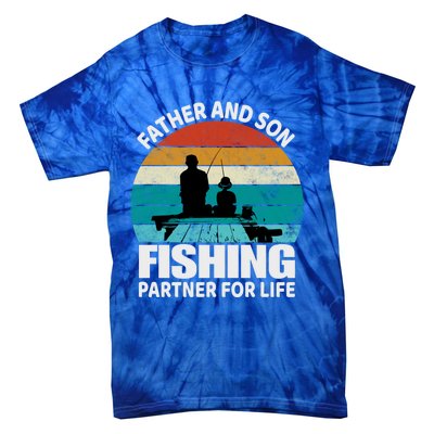 Father And Son Fishing Partner For Life Gift Tie-Dye T-Shirt