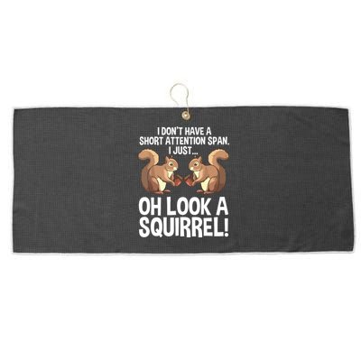 Funny ADHD Squirrel Design For Chipmunk Pet Lovers Large Microfiber Waffle Golf Towel