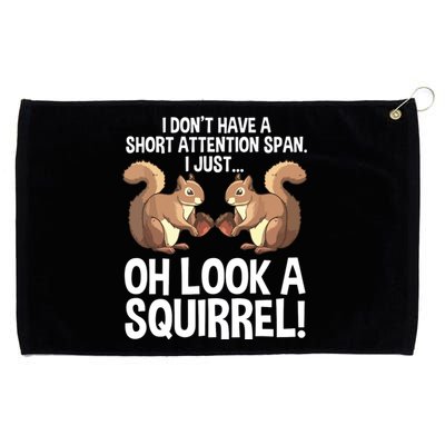 Funny ADHD Squirrel Design For Chipmunk Pet Lovers Grommeted Golf Towel