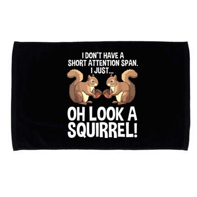 Funny ADHD Squirrel Design For Chipmunk Pet Lovers Microfiber Hand Towel