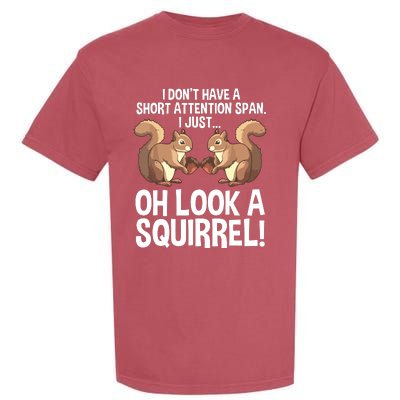 Funny ADHD Squirrel Design For Chipmunk Pet Lovers Garment-Dyed Heavyweight T-Shirt