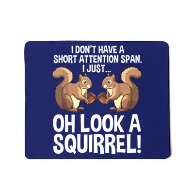 Funny ADHD Squirrel Design For Chipmunk Pet Lovers Mousepad