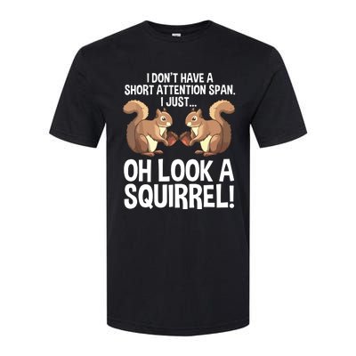 Funny ADHD Squirrel Design For Chipmunk Pet Lovers Softstyle CVC T-Shirt