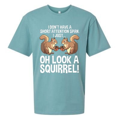 Funny ADHD Squirrel Design For Chipmunk Pet Lovers Sueded Cloud Jersey T-Shirt