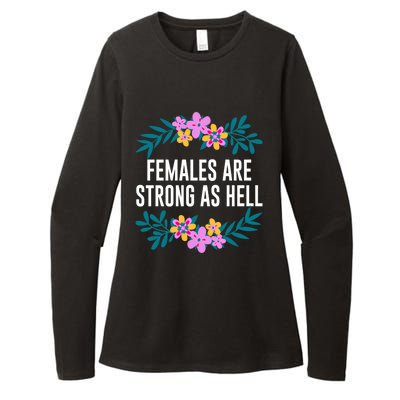 Females Are Strong As Hell Feminist Gender Equality Gift Womens CVC Long Sleeve Shirt