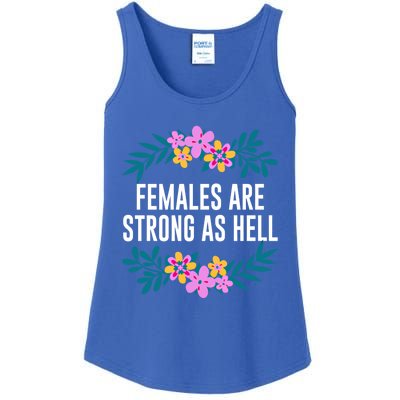 Females Are Strong As Hell Feminist Gender Equality Gift Ladies Essential Tank