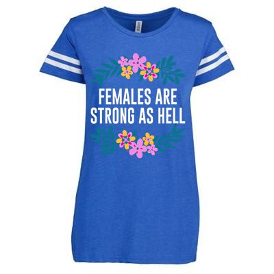 Females Are Strong As Hell Feminist Gender Equality Gift Enza Ladies Jersey Football T-Shirt